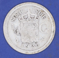 Indonésie Indes Orientales Néerlandaises / 1/4 Florin Wilhelmine Argent 1920 / 3,14gr KM#312 Silver - Indonesia