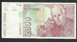 ESPAGNE- UN BILLETS DE 2000 PESETAS 1992 - [ 4] 1975-… : Juan Carlos I