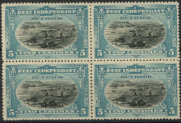[** SUP] N° 14, 5c Bleu En Bloc De 4 Superbement Centré Et De Grande Fraîcheur - Cote: 360€ - Unused Stamps