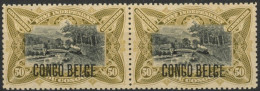 [** SUP] N° 45, 50c Olive En Paire - Fraîcheur Postale - Cote: 54€ - Unused Stamps