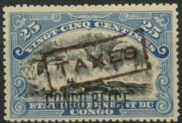 [** SUP] TX20, 25c Bleu Type I Surchargé - Cote: 50€ - Nuovi