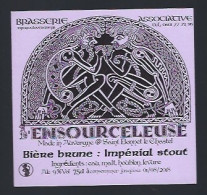 étiquette Bière France  : Biere Brune Impérial Stout L'ensourceleuse  9% 75cl Brasserie Associative - Beer