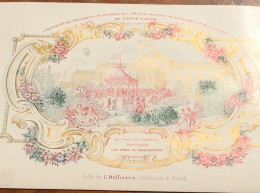 Sociétés Royales, Botanique, Concerts, 1845, Carte Porcelaine, Lithographie Couleur DEFFERREZ, Porseleinkaart - Other & Unclassified