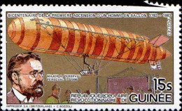Guinee (Rep) Poste N** Yv: 710 Mi:939 1ère Ascension De L'homme Dans L'atmosphère Dents Coupées - Luchtballons