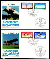 RFA Poste Obl Yv: 811/814 Für Die Jugend Aéronautique (TB Cachet à Date) Fdc Bonn 13-4-78 - Luchtballons