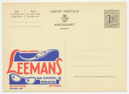 Publibel - Postal Stationery Belgium 1954 Watch - Glasses - Optician - Horloges