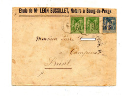 Lettre Cachet Convoyeur ? Sur Sage + Campinas Bresil  Rio De Janeiros - Manual Postmarks