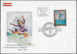 Autriche 1979 Y&T 1429 Sur FDC. Championnat Du Monde De Patinage Artistique - Patinaje Artístico