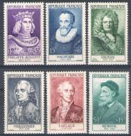 1955 FRANCIA, Personaggi Celebri N. 1027-1032, MNH** - Autres & Non Classés
