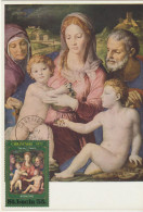 Carte Maximum SAINTE LUCIE  N°Yvert 345 (Agnolo BRONZINO - La Sainte Famille) Obl Sp 1973 - St.Lucia (1979-...)