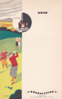 MENU - BENEDICTINE - LIQUEUR AU GOUT DELICIEUX - LE GOLF - Menus