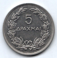 GREECE 5 DRACHMAI 1930 BRUSSELS MINT - Greece