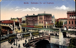 CPA Berlin Kreuzberg, Hallesches Tor, Hochbahn, Straßenbahn - Altri & Non Classificati