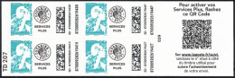 2024 - Carnet De 4 Timbres TD 207 Avec QR CODE MARIANNE DE L'AVENIR - LETTRE SERVICES PLUS Adhésif - Neufs
