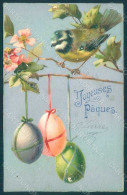 Greetings Easter Bird Tit Egg Kopal 406 ABRADED Postcard HR0374 - Altri & Non Classificati