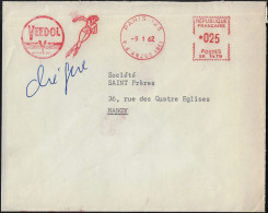 France 1962 Empreinte De Machine à Affranchir. Patinage - Patinaje Artístico