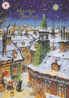 Christmas - Elf & Cats Sitting On The Roof - Red Cross - Postal Stationery - Suomi Finland - Postage Paid - Ganzsachen