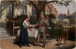 Deutsche Kunst - Kriegers Abschied - Weltkrieg 1914-18