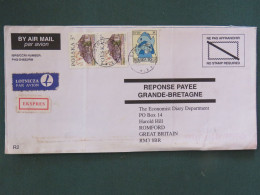 Poland 2001 Express Cover To England - Houses - Zodiac Piscis - Lettres & Documents