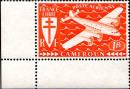 Cameroun Avion N** Yv:12/18 Série De Londres Quadrimoteur Coin D.feuille - Airmail