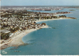 Delcampe - CPSM LARMOR PLAGE VUE GENERALE AERIENNE LES 3 PLAGES - Larmor-Plage