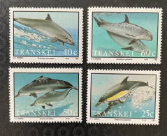 SOUTH AFRICA Transkei 1991 Set Of Fauna Marine Life Mammals Dolphin Dolphins Animals Animal Stamps MNH - Transkei