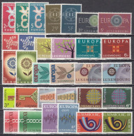 Luxembourg 1958-1973, Europa Stamps - 15 Complete Sets (MNH, **) - Collezioni