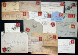 LOT DE 17 ENVELOPPES AVEC 10c SEMEUSE / LOT N°1055 - 1877-1920: Periodo Semi Moderno