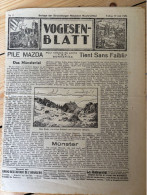Vogesen-Blatt 1928 - Beilage Der Strassburger Neuesten Nachrichten - Alsace - Other & Unclassified