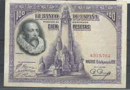 ESPAGNE    -100  PESETAS -1928  -KP 76-TTB-(VF) - 100 Pesetas