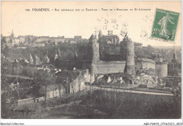 ABRP9-35-0850 - FOUGERES - Vue Generale Sur Le Chateau - Tour De L'horloge Et Saint-leonard - Fougeres