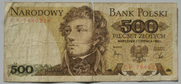 500 / Piescet Zlotych 1.6.1982 (WPM 145d) - Pologne