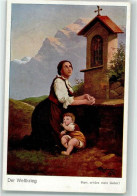 39181489 - Mutter Und Kind Im Gebet  WK I  Sign. Kuglmayer - Sonstige & Ohne Zuordnung