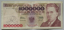 1000000 / Milion Zlotych 16.11.1993 (WPM 162) - Pologne