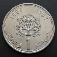 Pièce De Monnaie Maroc - 1987 - 1 Dirham Hassan II 3e Effigie - (N3912) - Maroc