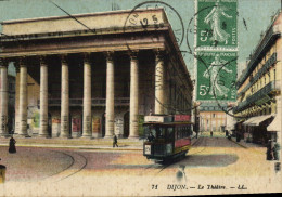 CPA Dijon Le Theatre Tramway - Dijon