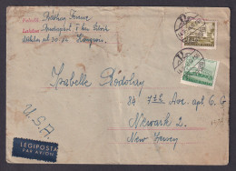 HUNGARY 1957 Air Mail Cover Budapest To New Jersey USA - Covers & Documents