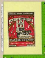 Etiquette CHICOREE La Belle Denteliere  Etablissement Marcel GODARD  Awoingt Lez Cambrai  & Cote  80 / 403 - Obst Und Gemüse