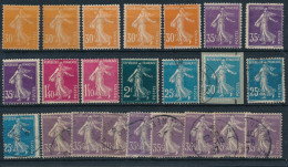 HK-343: FRANCE:  Lot  "Semeuses" * + Roulettes 140k Et 192c Obl  + Timbres Oblitérés Non Comptés - 1906-38 Sower - Cameo
