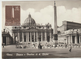 Carte-Maximum VATICAN N° Yvert PA37 (PLACE Et BASILIQUE ST PIERRE) Obl Sp 14.12.62 - Maximum Cards & Covers