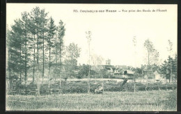 CPA Coulanges-sur-Yonne, Vue Prise Des Bords De L`Yonne - Coulanges Sur Yonne