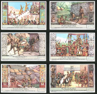 6 Sammelbilder Liebig, Serie Nr. 1591: Het Rijk Van De Inca's, Gottesdienst, Bouwkunst, Chasqui`s En Quipu`s - Liebig