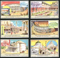 6 Sammelbilder Liebig, Serie Nr.: 1662, Pracht En Praal Van Het Antieke Rome, Hadrianus, Pantheon, Marcellus, Trajanus - Liebig