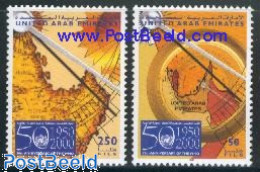 United Arab Emirates 2000 Meteorology 2v, Mint NH, Science - Various - Meteorology - Maps - Klima & Meteorologie