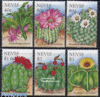 Nevis 1995 Cactus Flowers 6v, Mint NH, Nature - Cacti - Flowers & Plants - Cactus