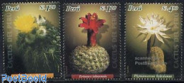 Peru 2004 Cactus Flowers 3v, Mint NH, Nature - Cacti - Flowers & Plants - Cactus