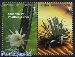 Bosnia Herzegovina 2004 Cactus Flowers 2v [:], Mint NH, Nature - Cacti - Flowers & Plants - Cactus