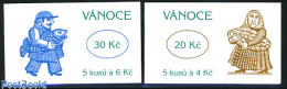 Czech Republic 1998 Christmas 2 Booklets, Mint NH, Religion - Angels - Christmas - Stamp Booklets - Autres & Non Classés