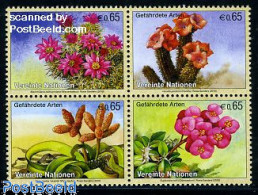 United Nations, Vienna 2010 Endangered Flora 4v [+], Mint NH, Nature - Cacti - Flowers & Plants - Cactus