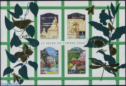 France 2006 Salon Du Timbre 4v M/s, Mint NH, Nature - Birds - Butterflies - Gardens - Insects - Art - Bridges And Tunn.. - Ungebraucht